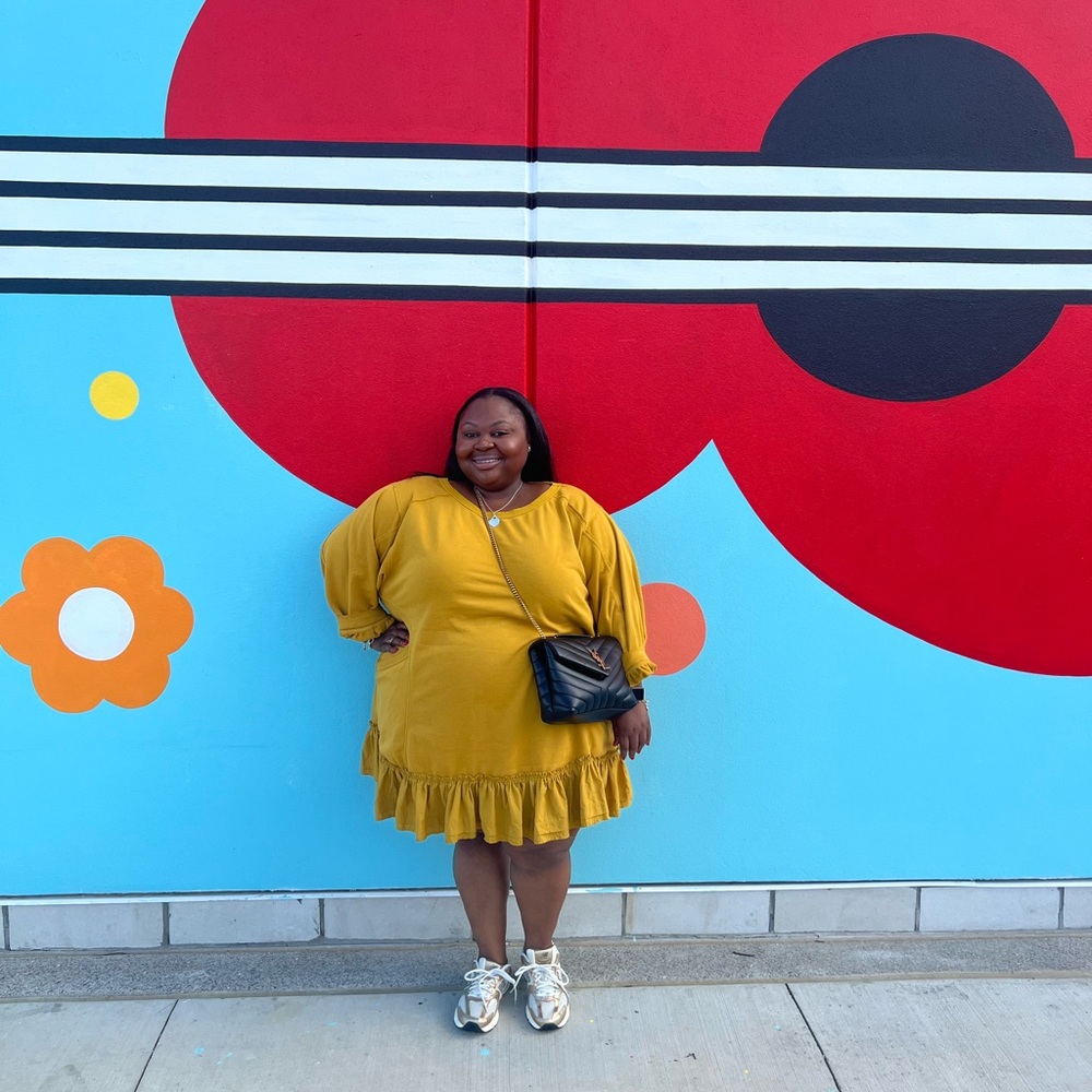 Anthropologie  Mustard dress